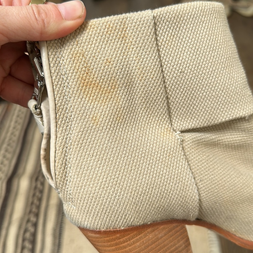 Rag & Bone Boots Size 9 Beige Canvas - image 5